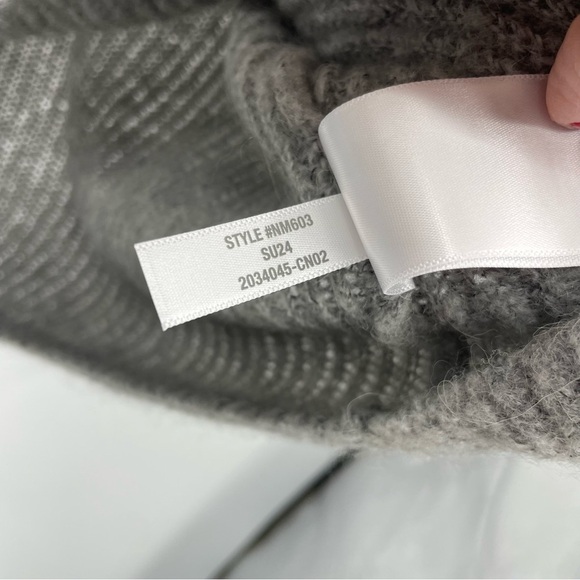 Madewell Ribbed Crewneck Sweater Sz S Style NM603 Gray Lightweight Alpaca blend - Picture 8 of 8